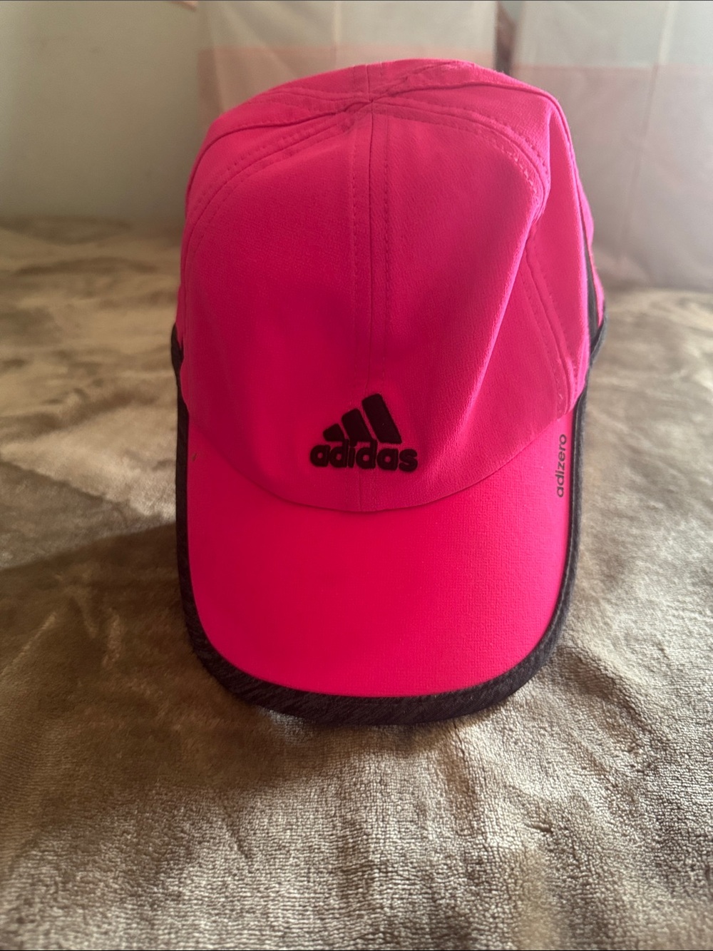 adidas Kids Bright Pink Performance Cap with Black Logo